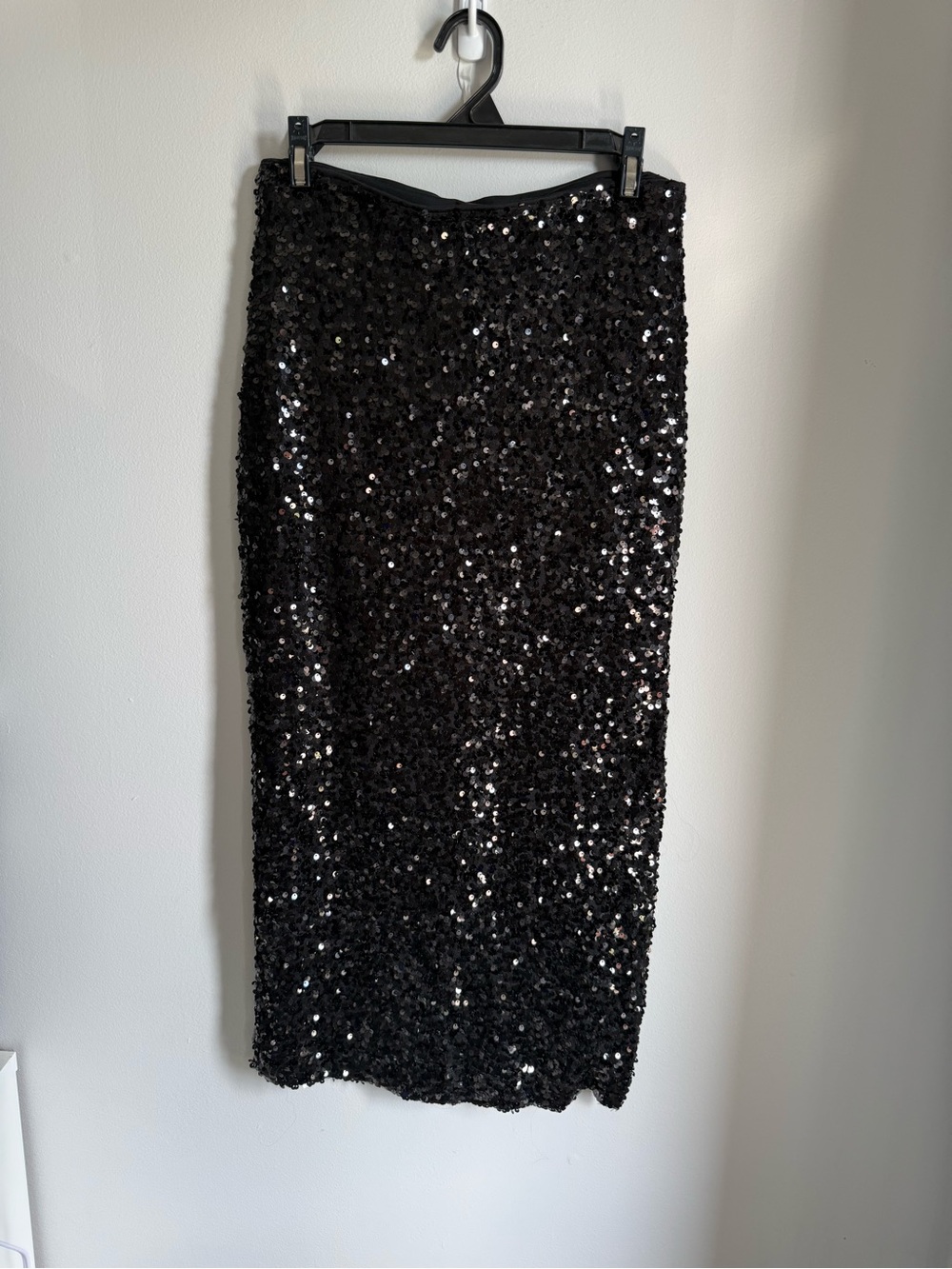 Black Sequin Pencil Skirt - Women